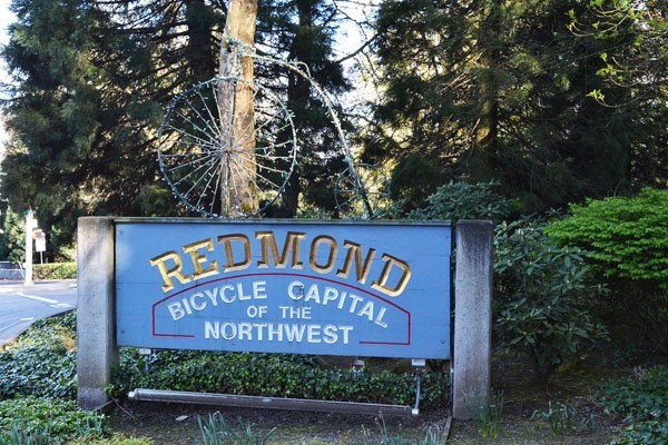 Archer Hotel Redmond — Redmond 'Bicycle Capital of the Northwest' sign