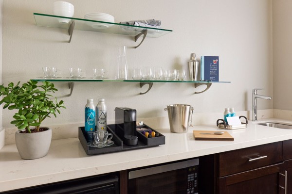The Grand Den Wet Bar with welcome amenities